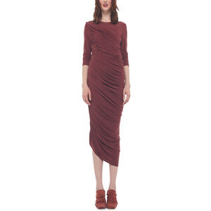 Norma Kamali Ruched Copper Diana Gown Size M